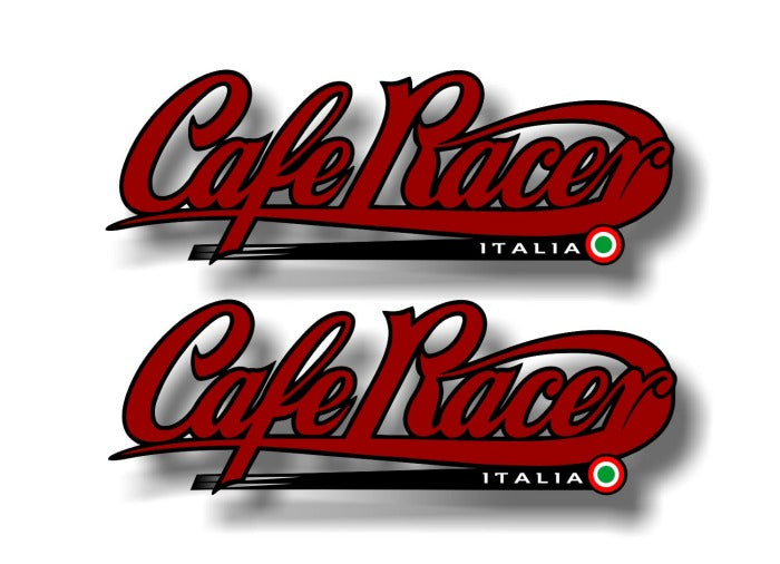 (2) Cafe Racer Italia 9" Decals -Street Legal Decals