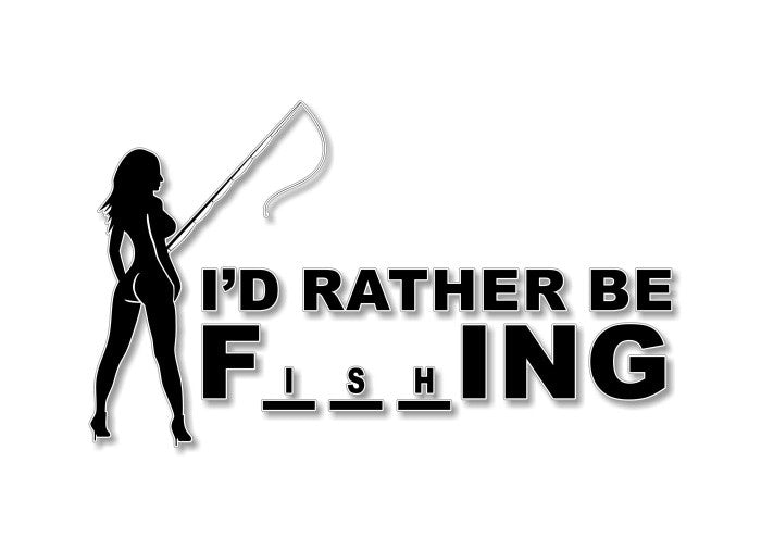 I'd Rather Be F-ING (Fishing) Decal – Street Legal Decals
