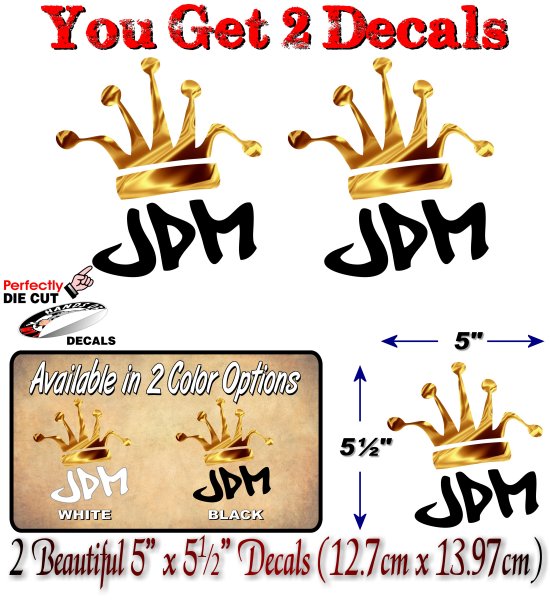 (2) JDM Joker Crown 5.5" Decals -Street Legal Decals