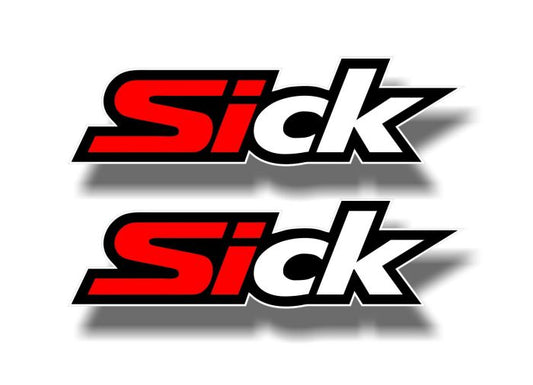 (2) Sick Racing 9" Decals -Street Legal Decals